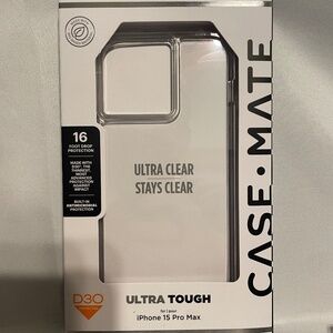 Case Mate iPhone 15 Pro Max Ultra Tough Clear Apple Phone Case New